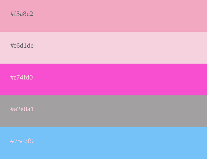 pastel color palette with rose