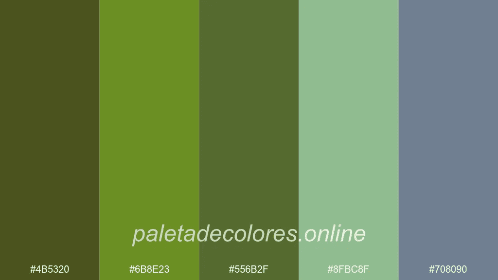 Militärgrüne Farbpalette
