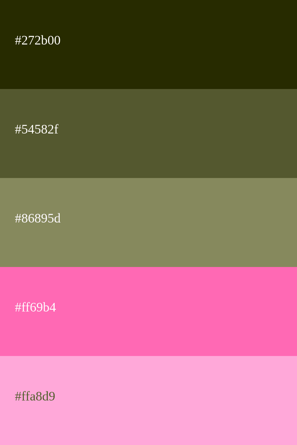 military green and pink