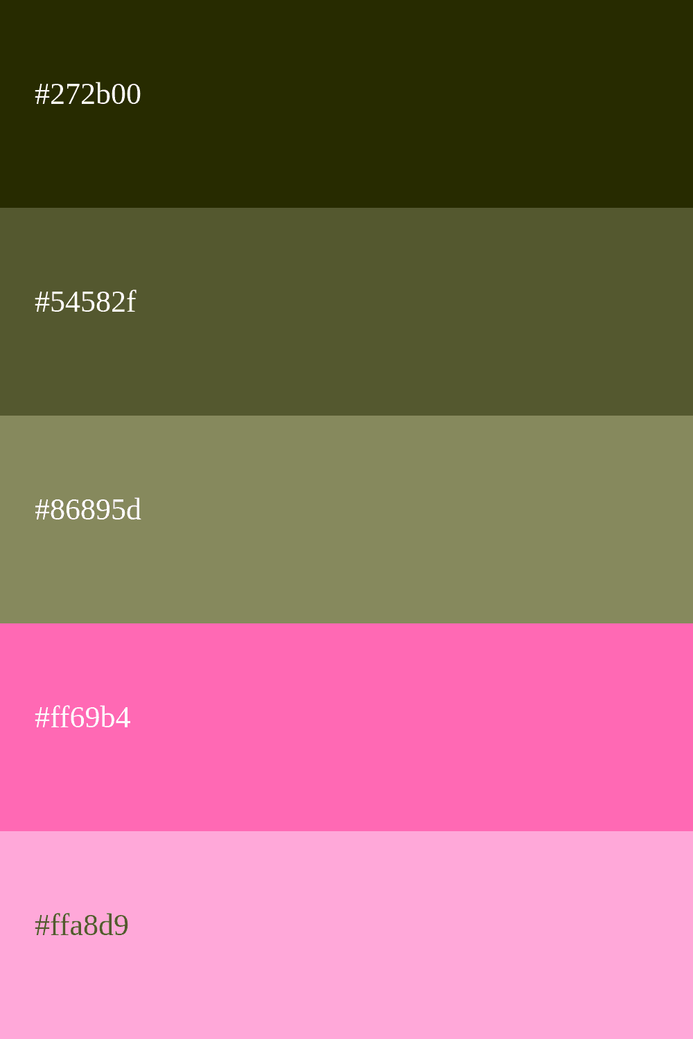 verde oliva e rosa