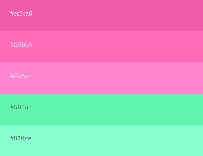Pink Complementary Color Scheme