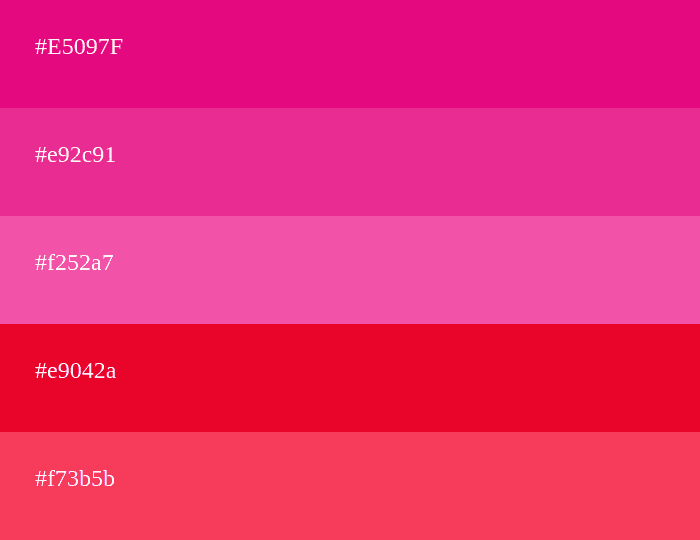 Magenta und rote Farbpalette