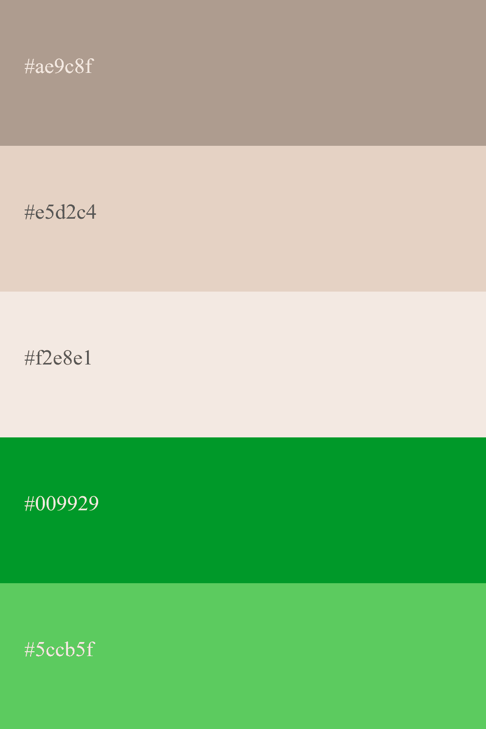 nude and green color