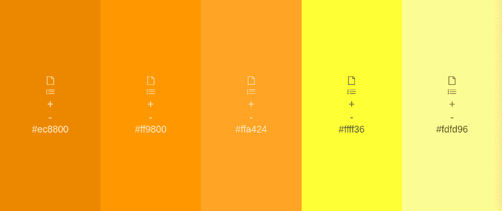 Orange and yellow color palette
