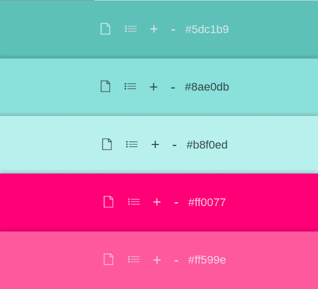turquoise and magenta color palette