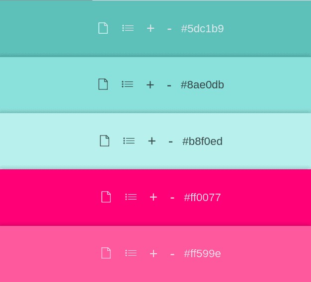 türkise und magenta Farbpalette