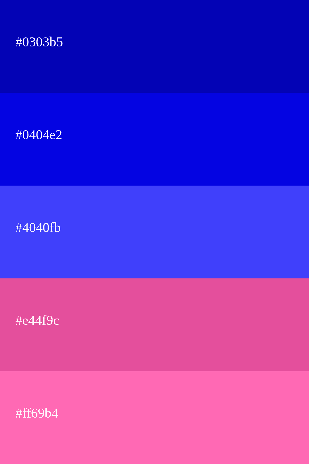bleu roi et rose