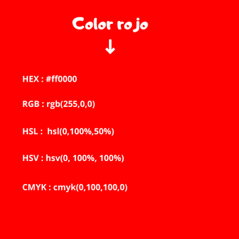 códigos del color red