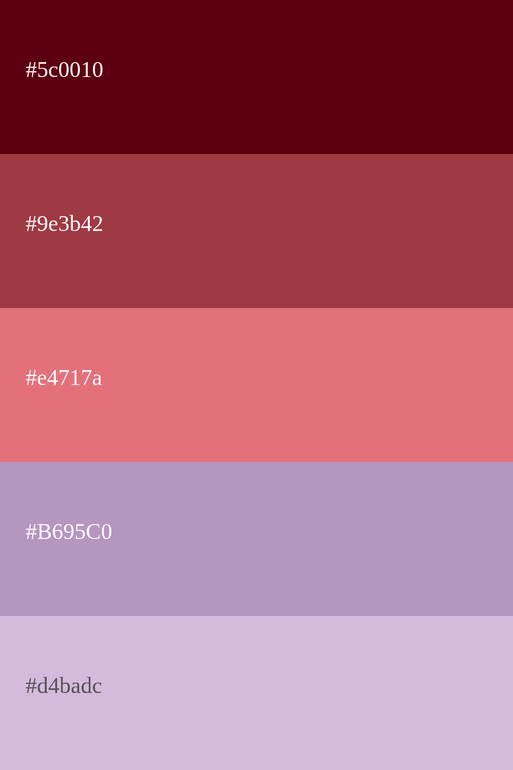 Coral and Lilac Color Palette