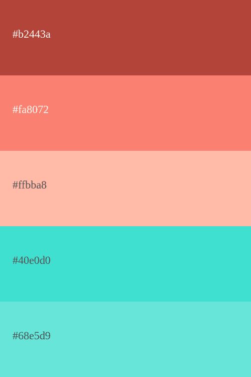 Paletas de cores salmão [+ códigos e combinações]