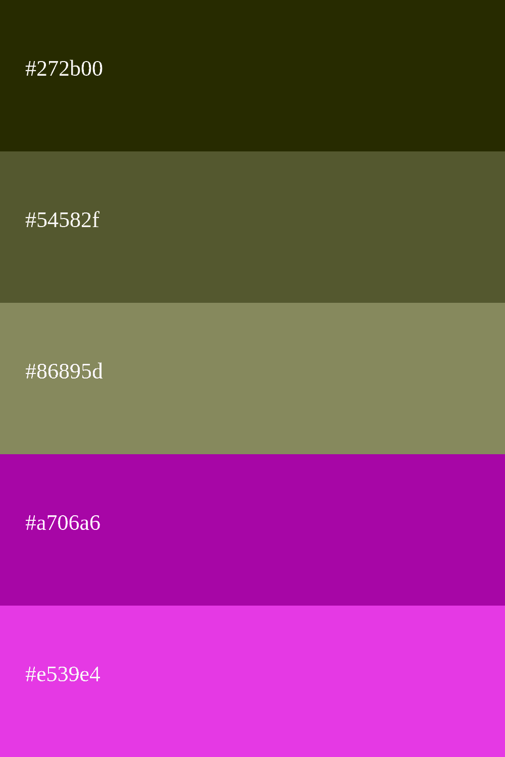 verde oliva e roxo