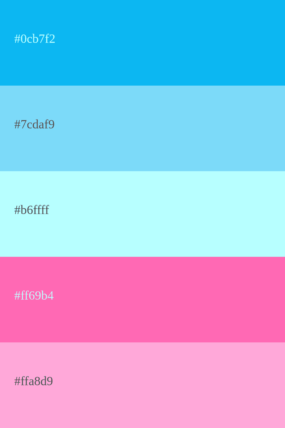 Light blue and pink color combination