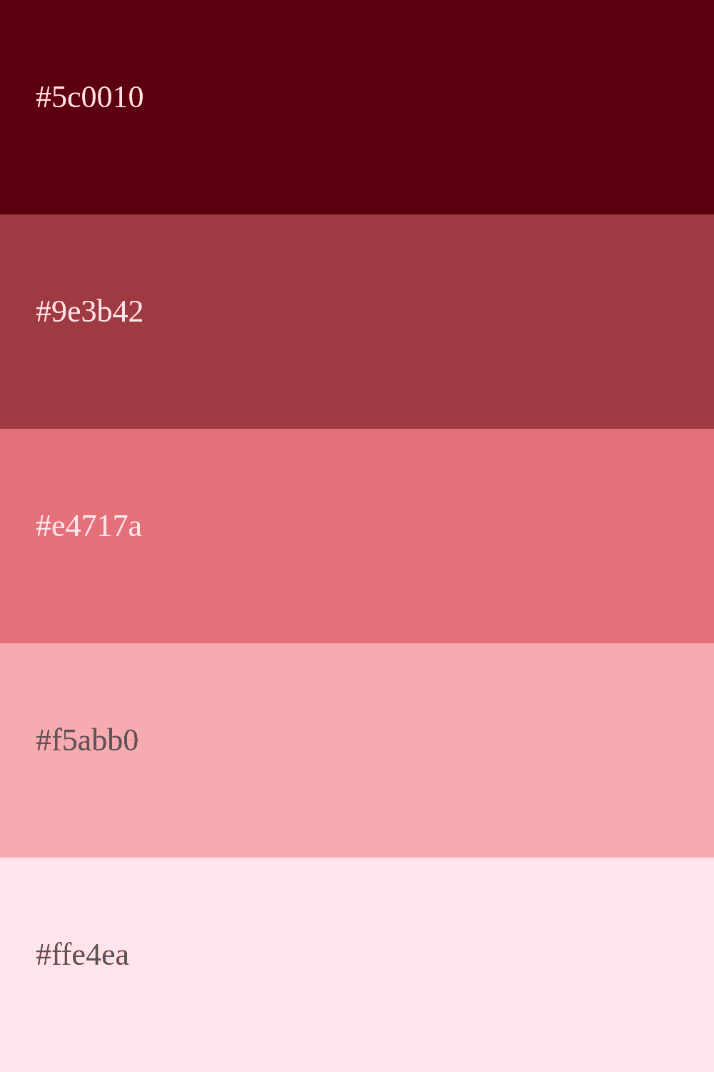 coral color palette