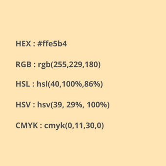 códigos del color pêssego