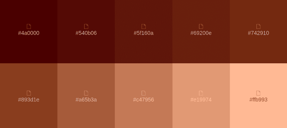 Palette de couleurs marron chocolat